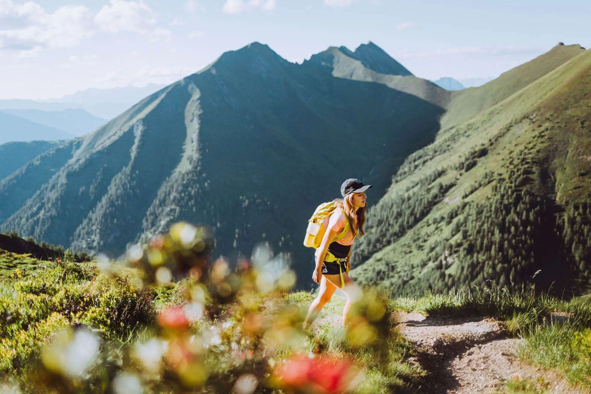 Wanderweg über eine Almwiese in der Salzburger Sportwelt Amadé